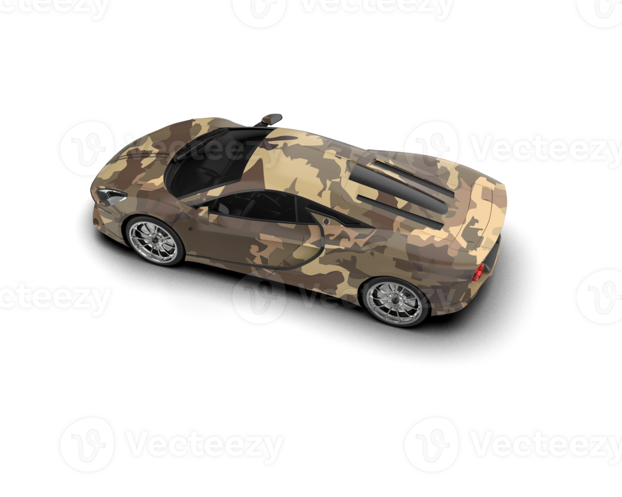 Realistic sport car isolated on background. 3d rendering - illustration png