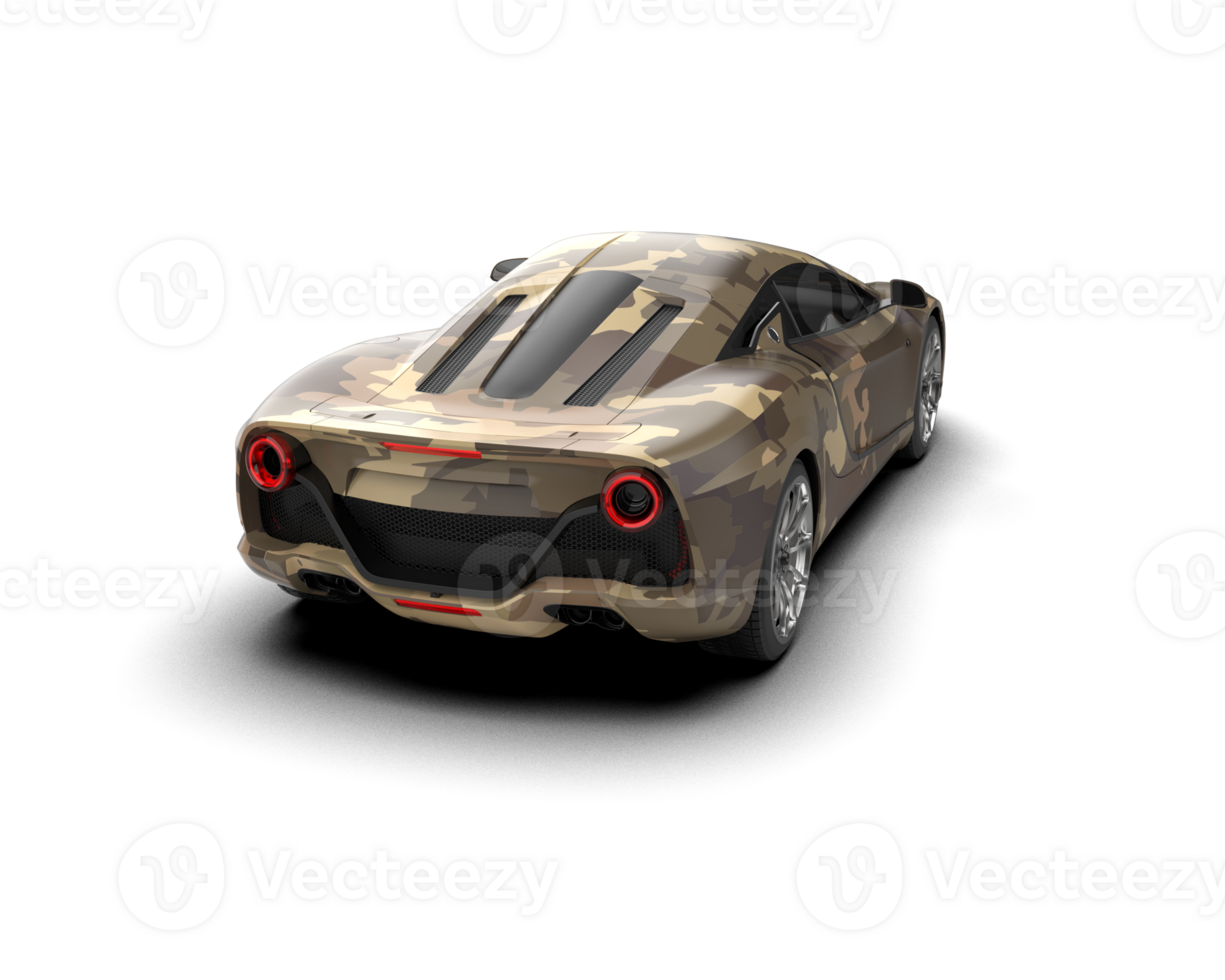 Realistic sport car isolated on background. 3d rendering - illustration png
