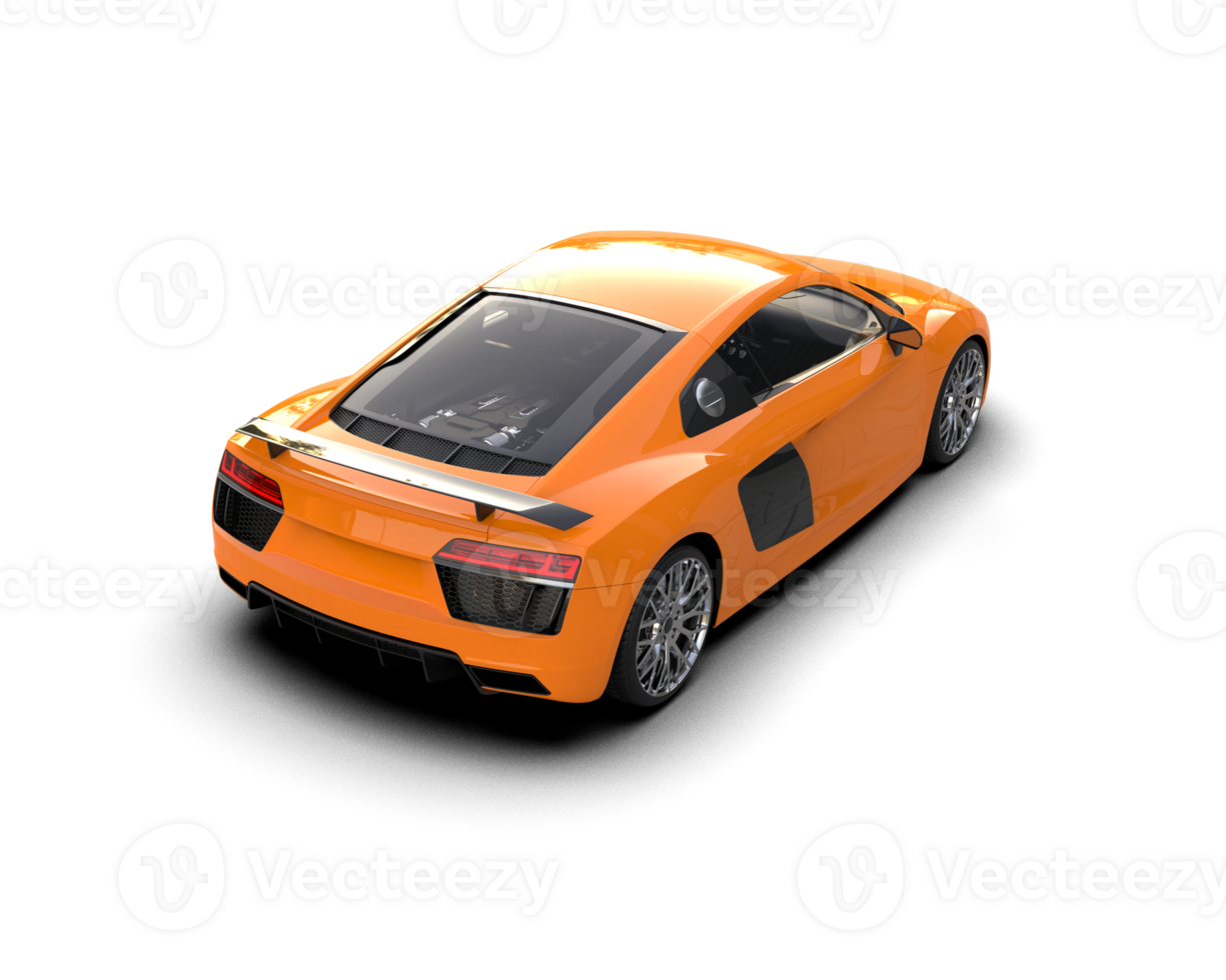Realistic sport car isolated on background. 3d rendering - illustration png