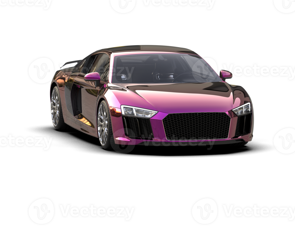 Realistic sport car isolated on background. 3d rendering - illustration png