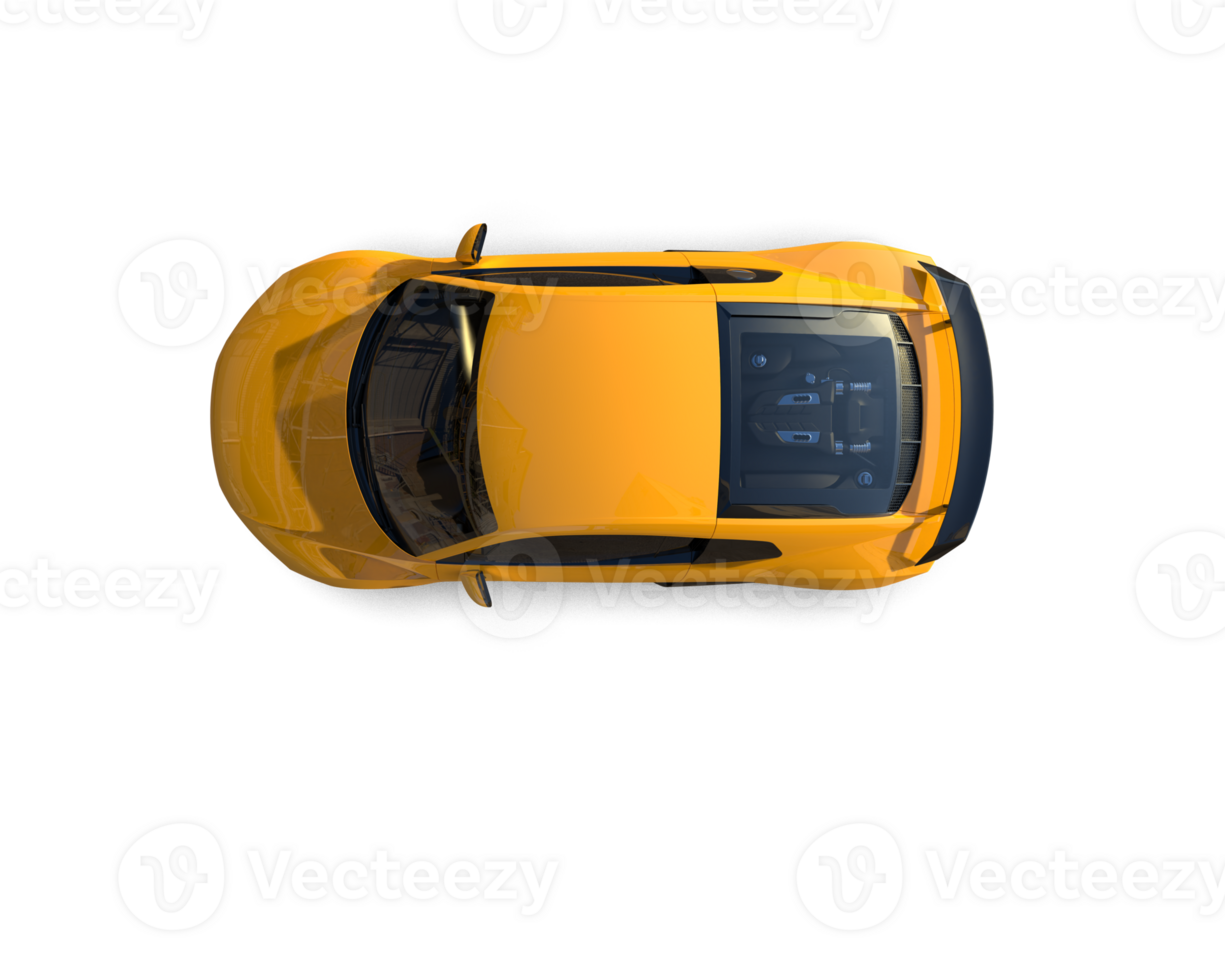 Realistic sport car isolated on background. 3d rendering - illustration png