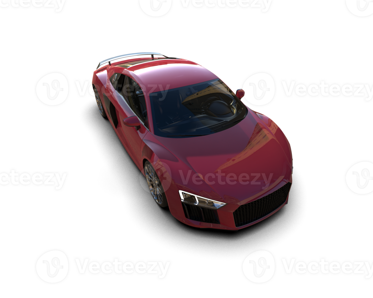 Realistic sport car isolated on background. 3d rendering - illustration png