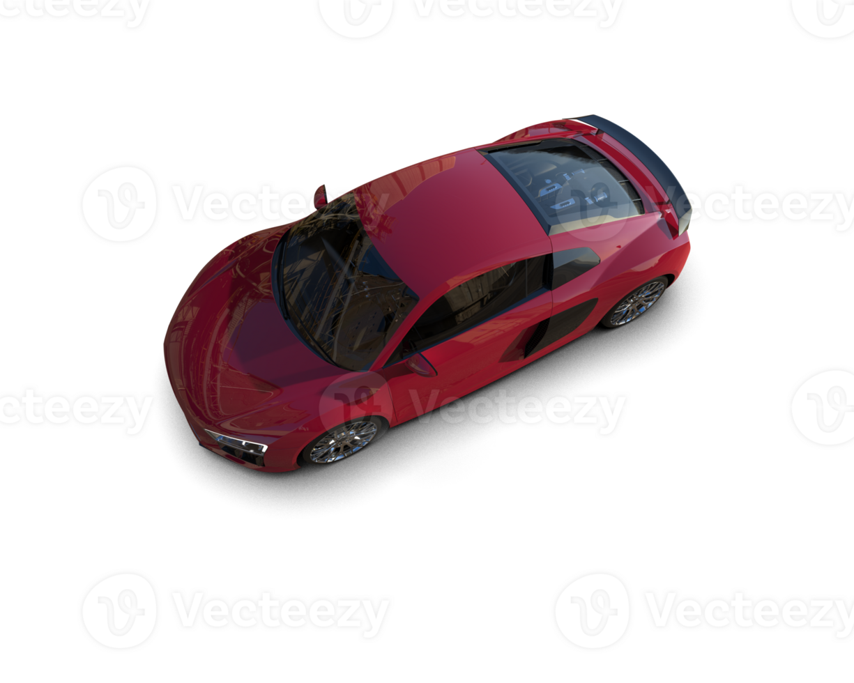 Realistic sport car isolated on background. 3d rendering - illustration png
