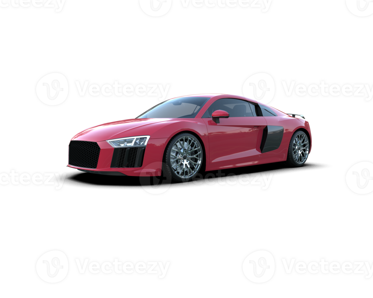 Realistic sport car isolated on background. 3d rendering - illustration png