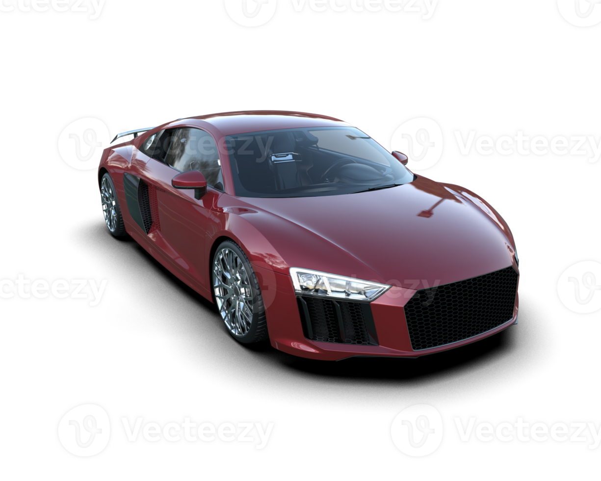 Realistic sport car isolated on background. 3d rendering - illustration png
