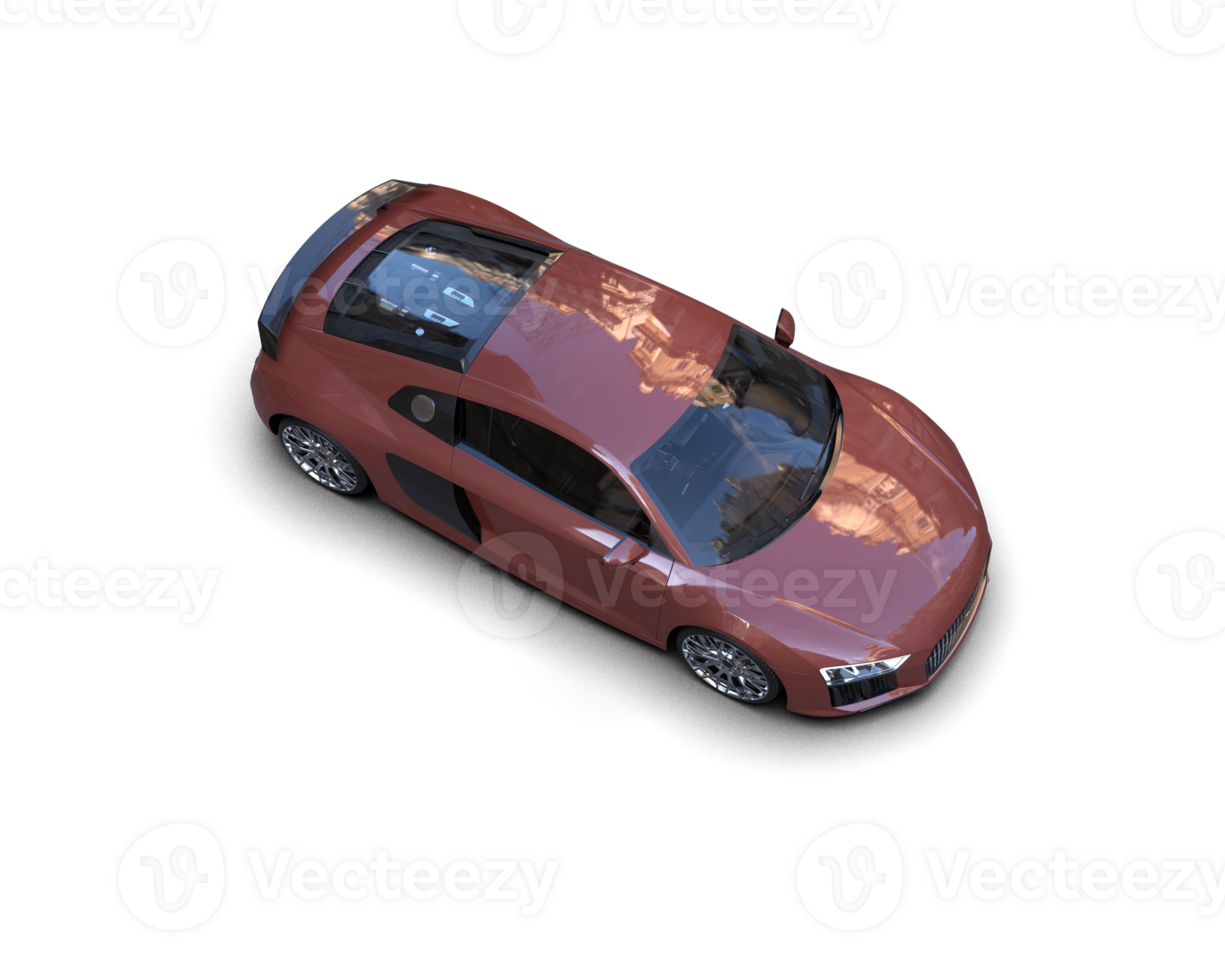 Realistic sport car isolated on background. 3d rendering - illustration png