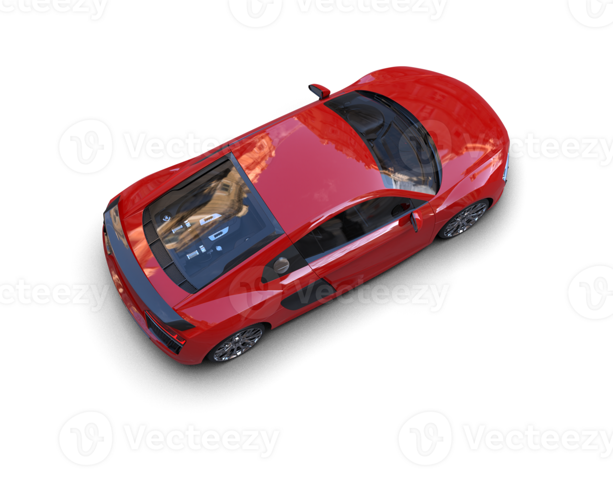 Realistic sport car isolated on background. 3d rendering - illustration png