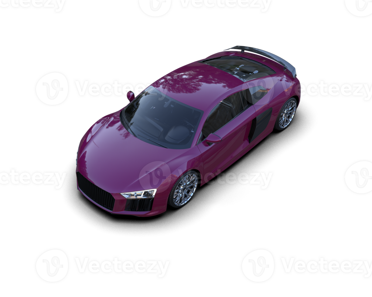Realistic sport car isolated on background. 3d rendering - illustration png