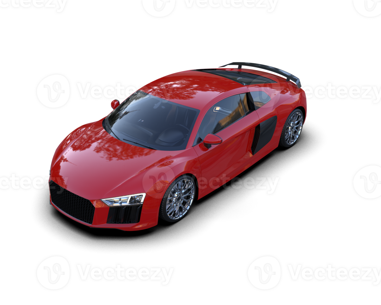 Realistic sport car isolated on background. 3d rendering - illustration png