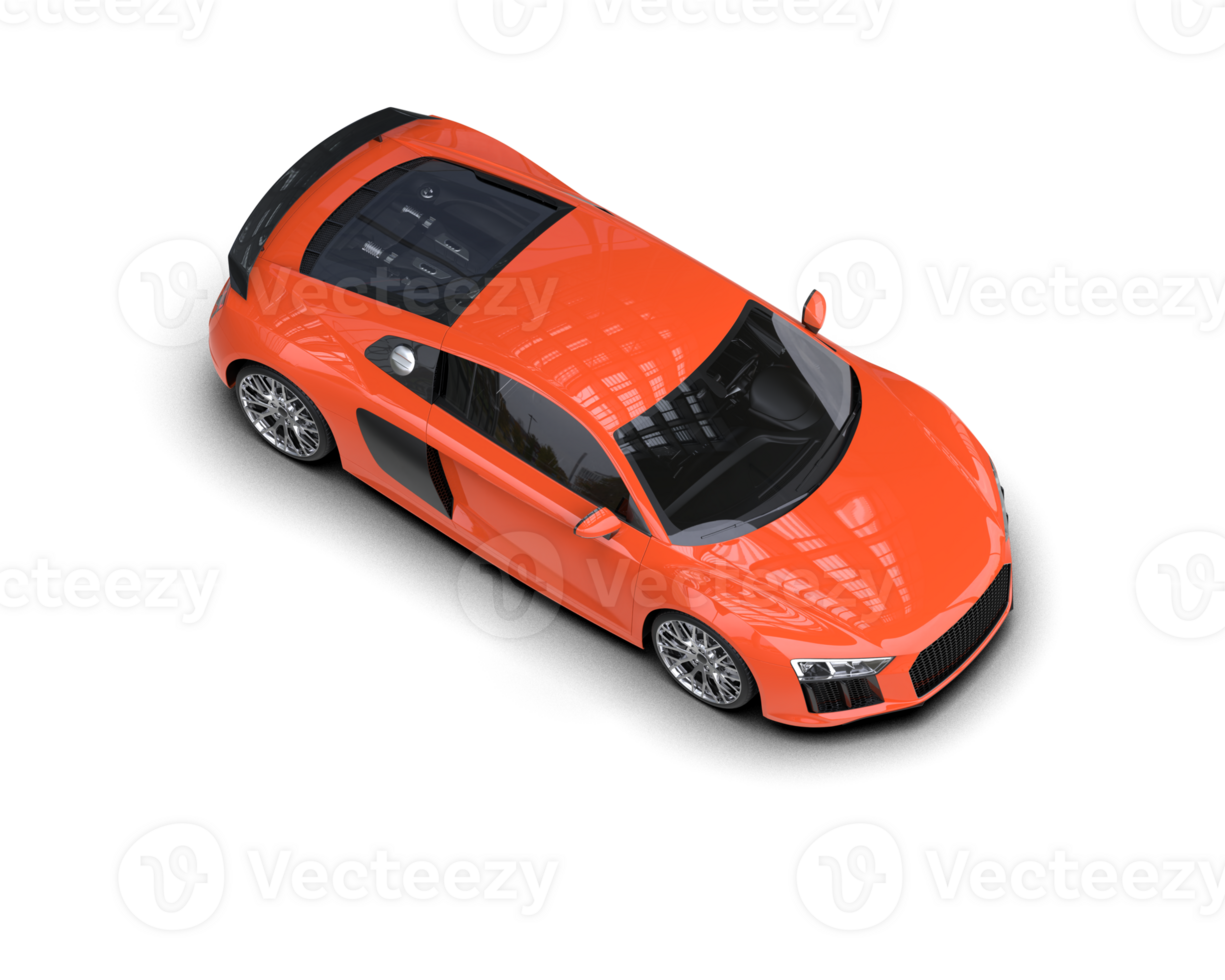 Realistic sport car isolated on background. 3d rendering - illustration png