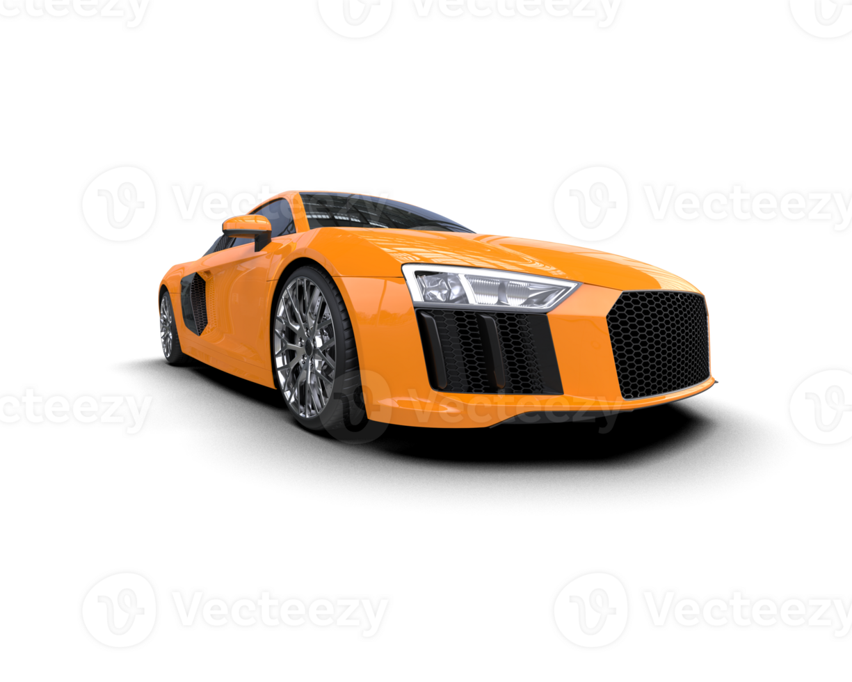 Realistic sport car isolated on background. 3d rendering - illustration png