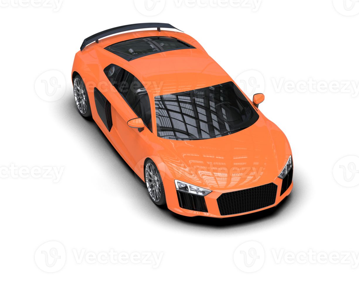 Realistic sport car isolated on background. 3d rendering - illustration png