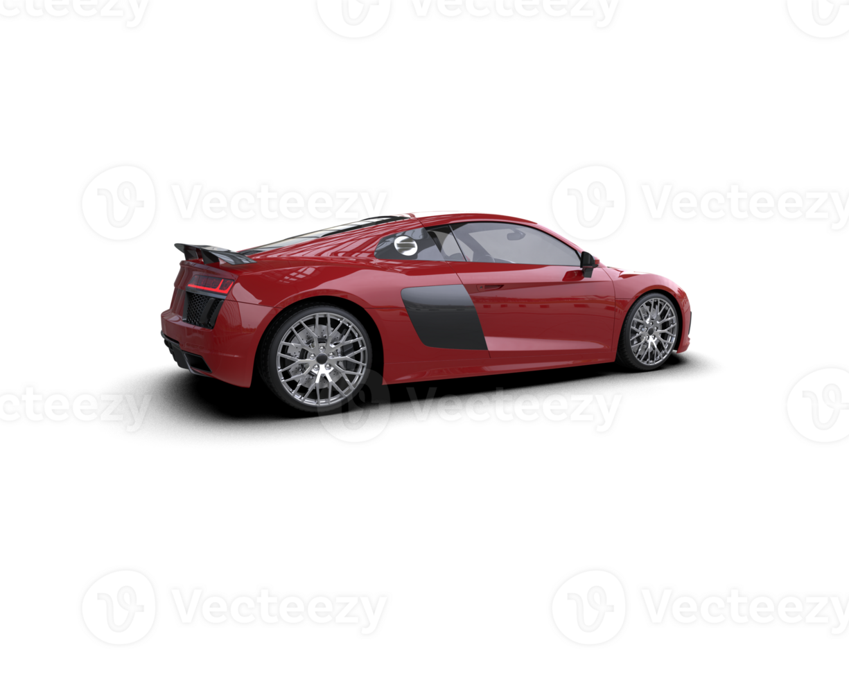 Realistic sport car isolated on background. 3d rendering - illustration png