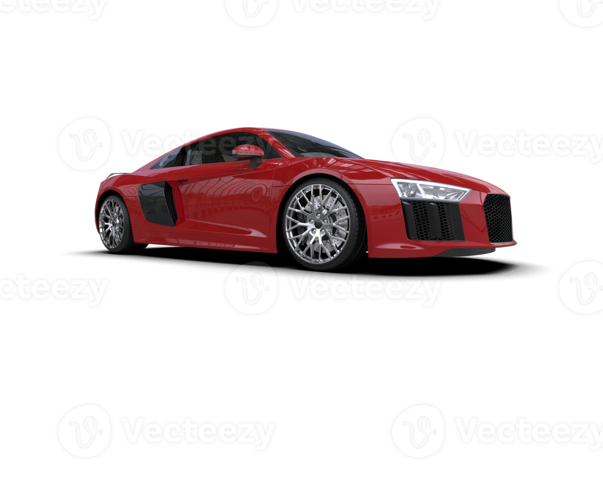 Realistic sport car isolated on background. 3d rendering - illustration png