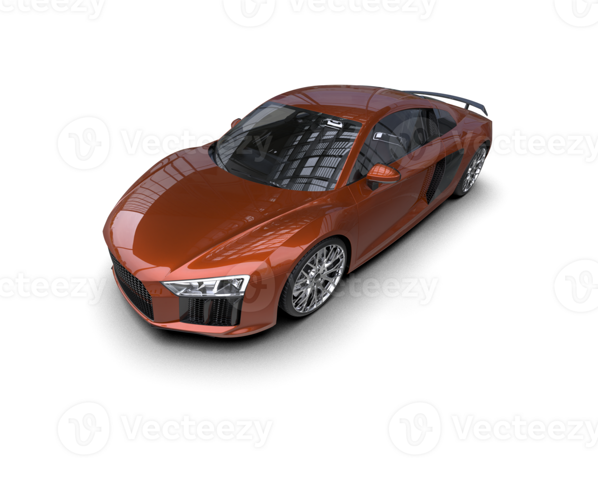 Realistic sport car isolated on background. 3d rendering - illustration png