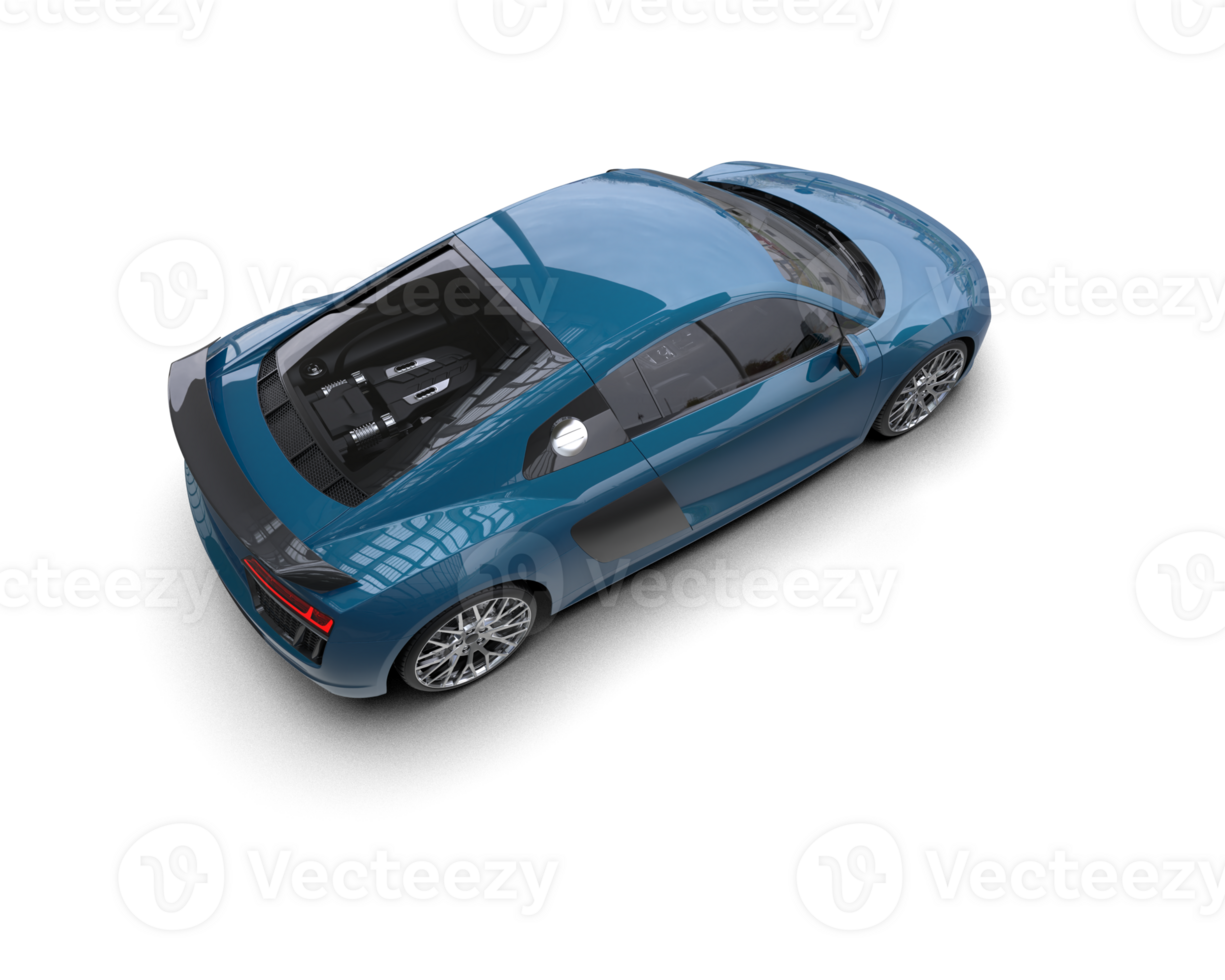Realistic sport car isolated on background. 3d rendering - illustration png