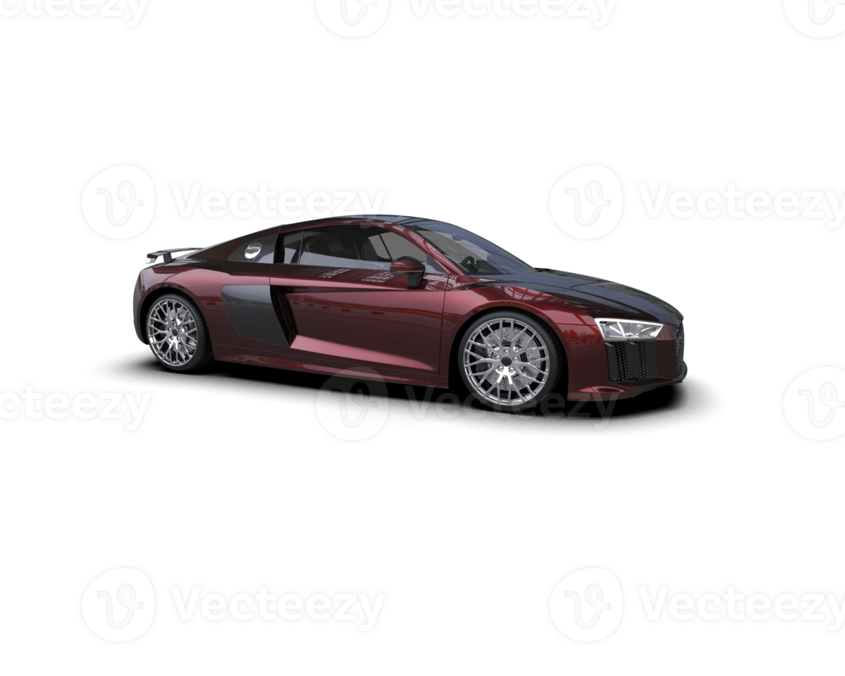 Realistic sport car isolated on background. 3d rendering - illustration png