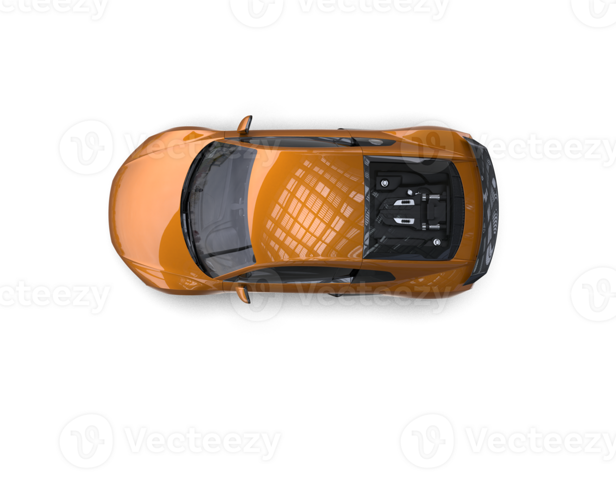 Realistic sport car isolated on background. 3d rendering - illustration png
