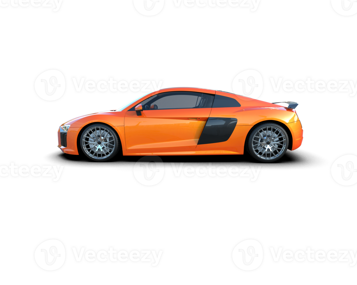 Realistic sport car isolated on background. 3d rendering - illustration png