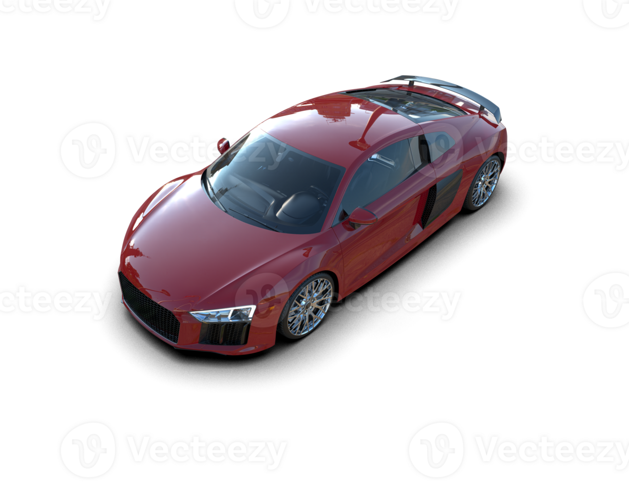 Realistic sport car isolated on background. 3d rendering - illustration png