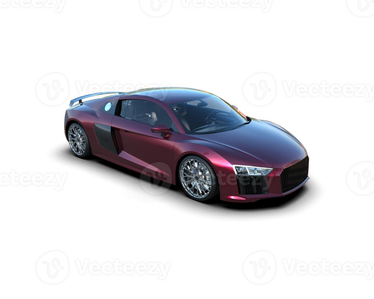 Realistic sport car isolated on background. 3d rendering - illustration png
