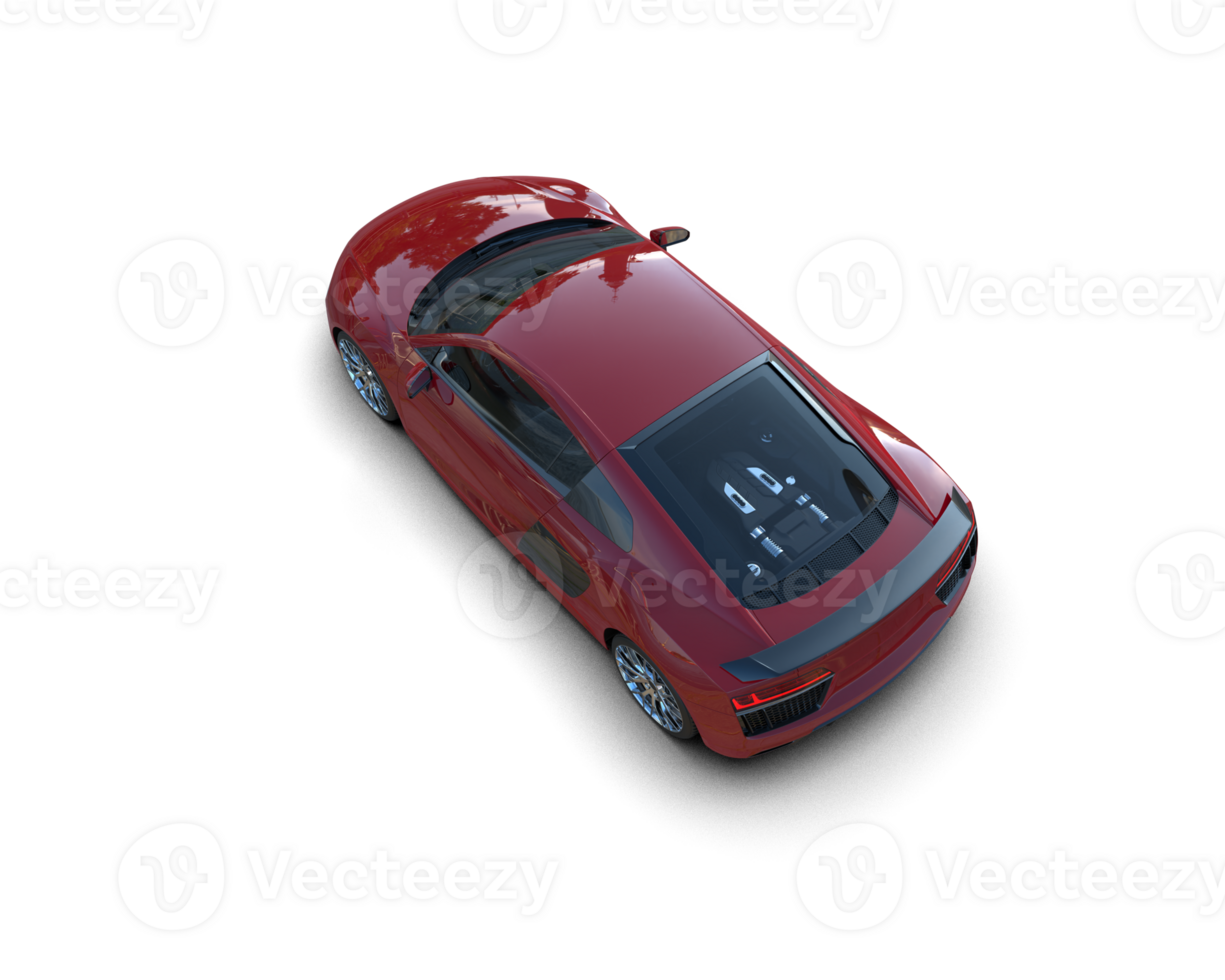 Realistic sport car isolated on background. 3d rendering - illustration png