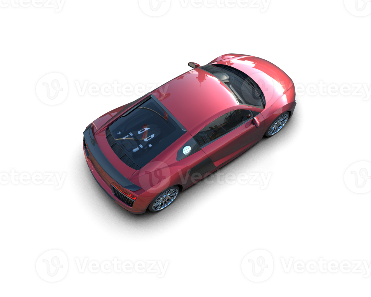 Realistic sport car isolated on background. 3d rendering - illustration png