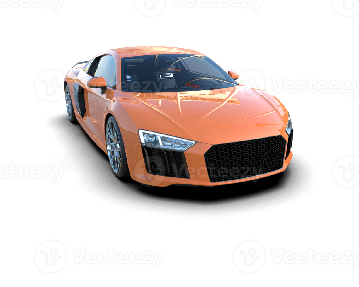 Realistic sport car isolated on background. 3d rendering - illustration png