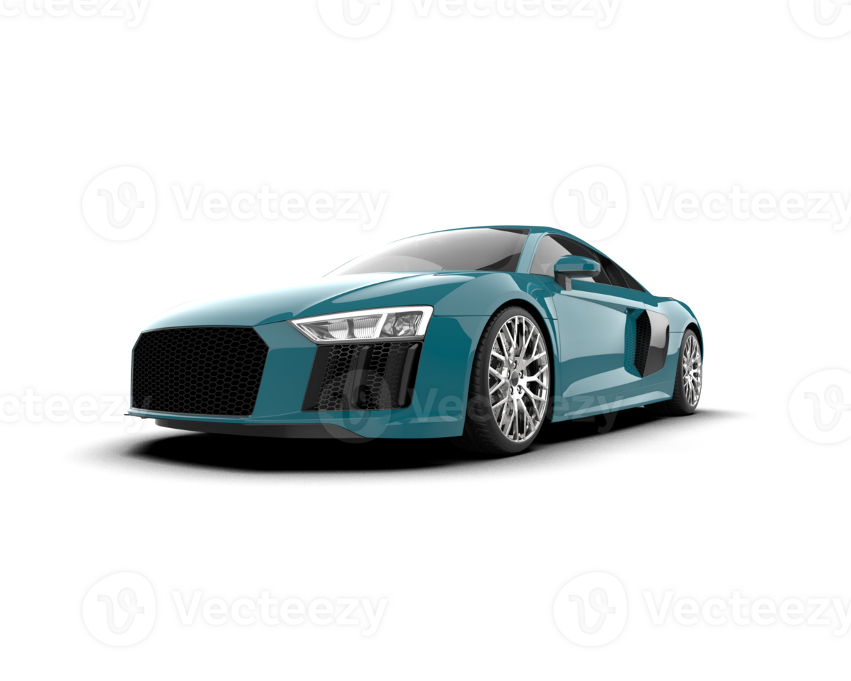 Realistic sport car isolated on background. 3d rendering - illustration png