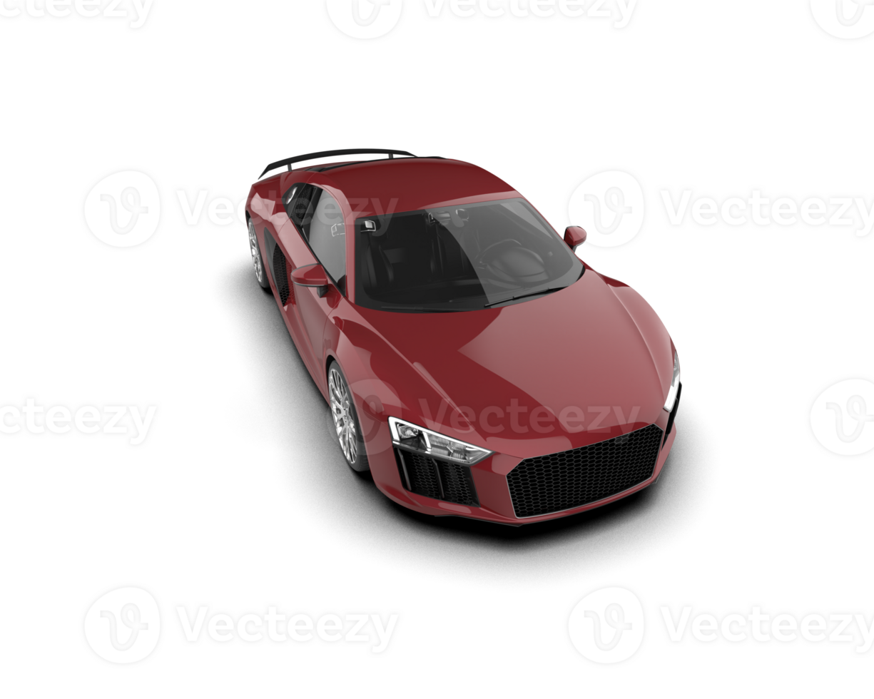 Realistic sport car isolated on background. 3d rendering - illustration png