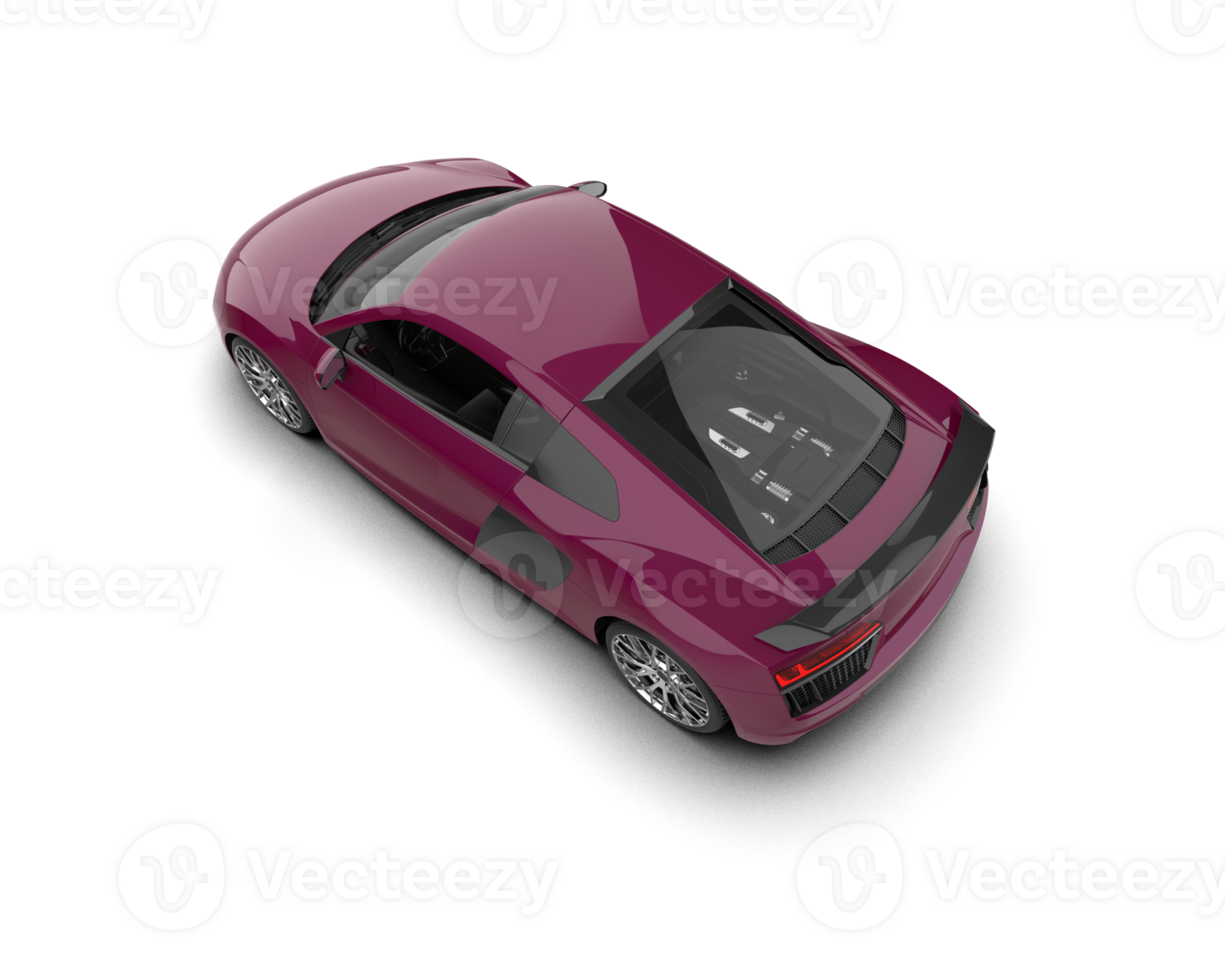 Realistic sport car isolated on background. 3d rendering - illustration png