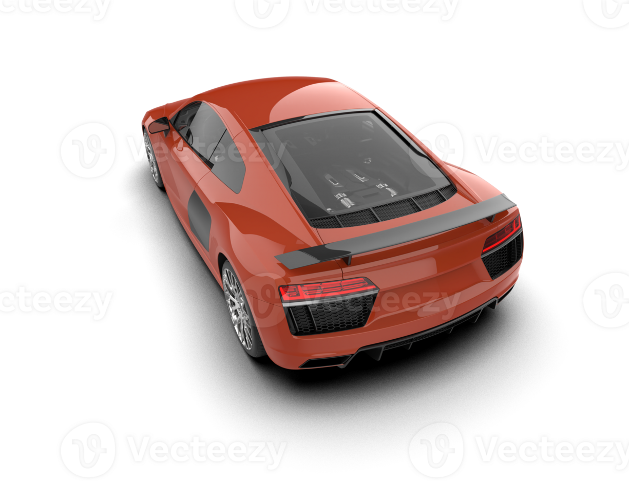 Realistic sport car isolated on background. 3d rendering - illustration png