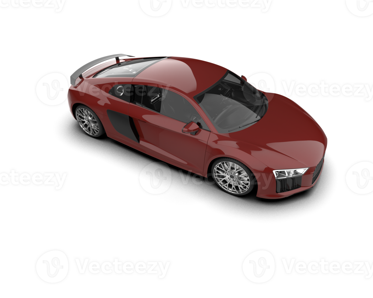 Realistic sport car isolated on background. 3d rendering - illustration png