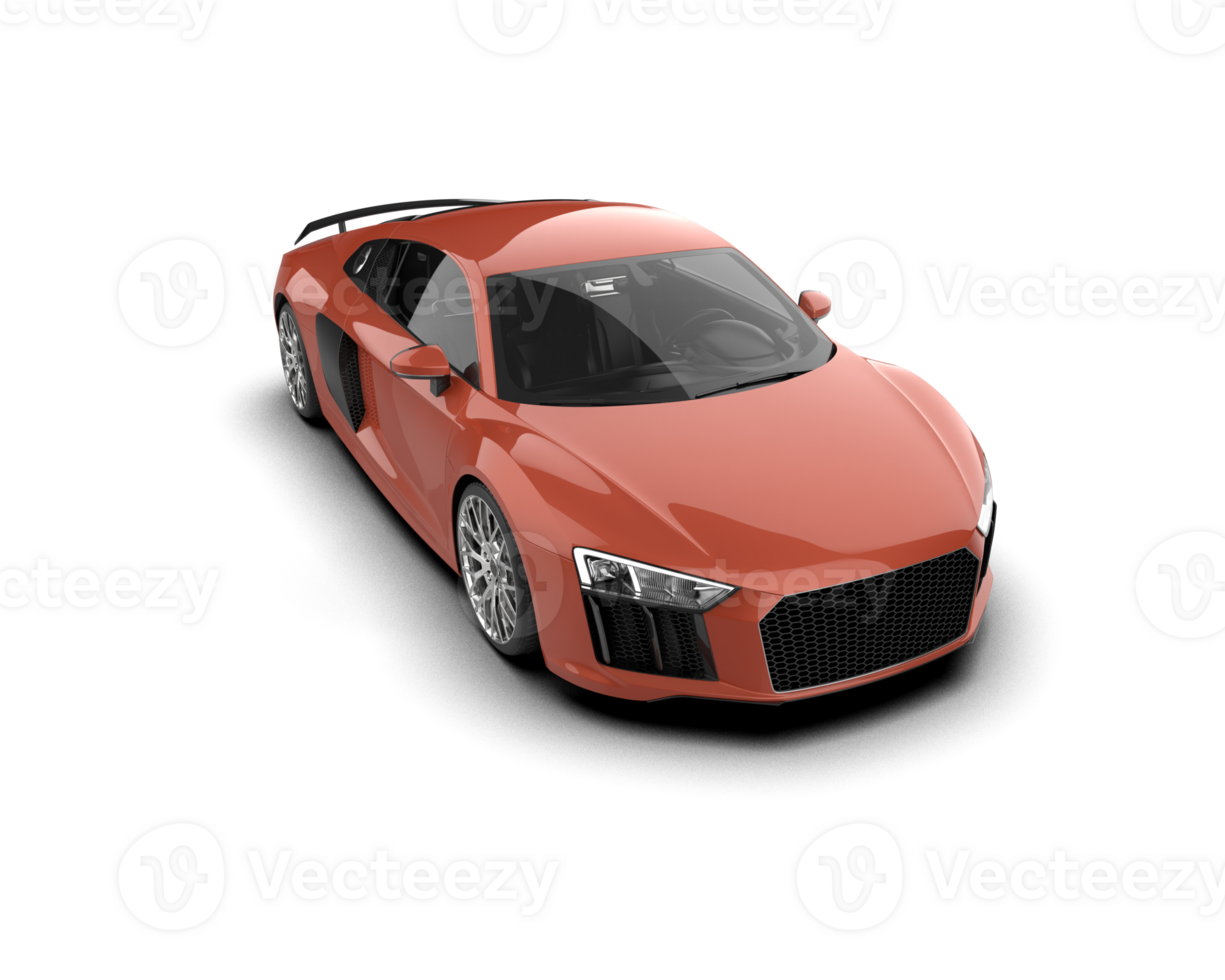 Realistic sport car isolated on background. 3d rendering - illustration png