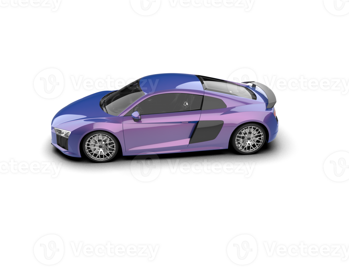 Realistic sport car isolated on background. 3d rendering - illustration png