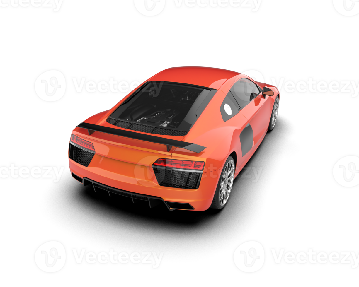 Realistic sport car isolated on background. 3d rendering - illustration png