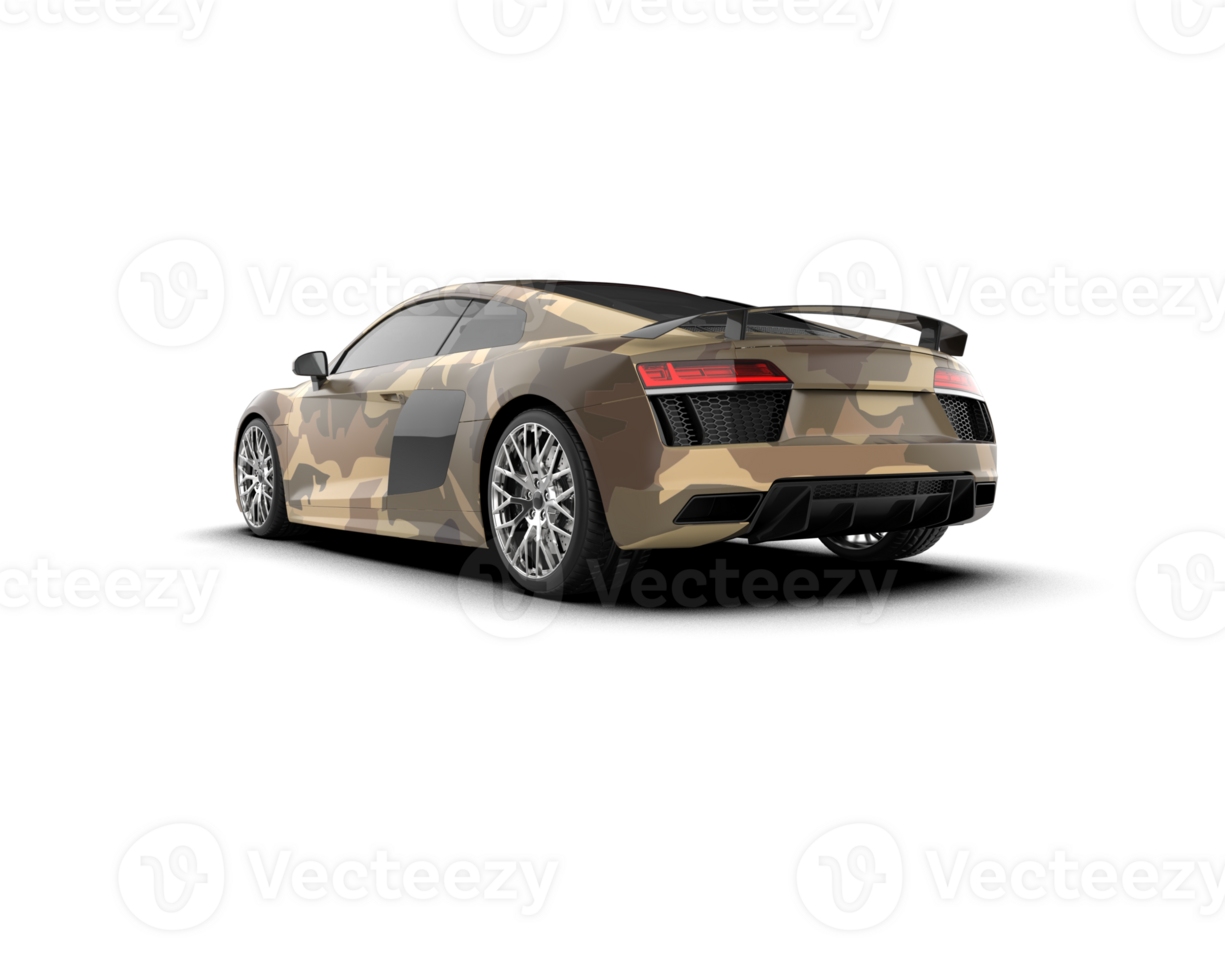 Realistic sport car isolated on background. 3d rendering - illustration png