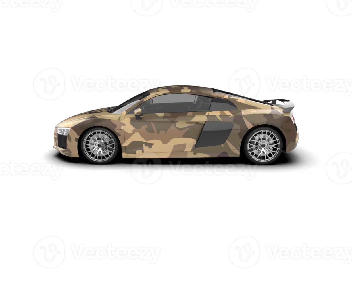Realistic sport car isolated on background. 3d rendering - illustration png