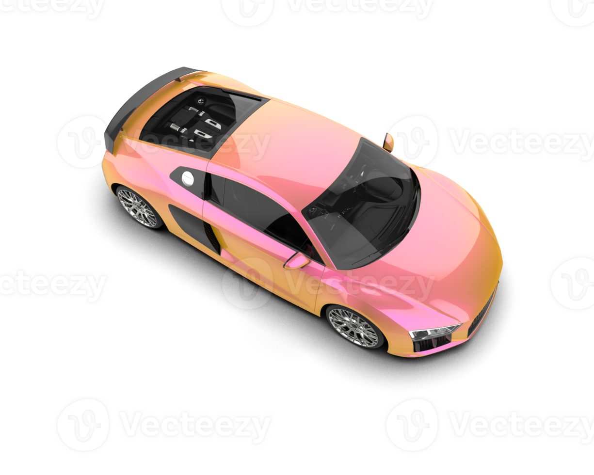 Realistic sport car isolated on background. 3d rendering - illustration png