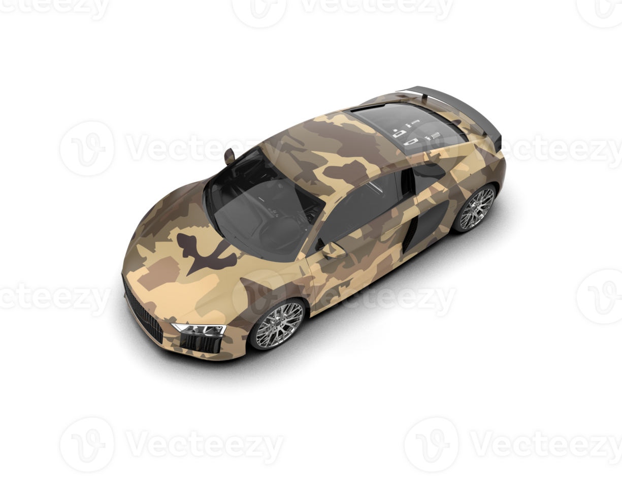 Realistic sport car isolated on background. 3d rendering - illustration png