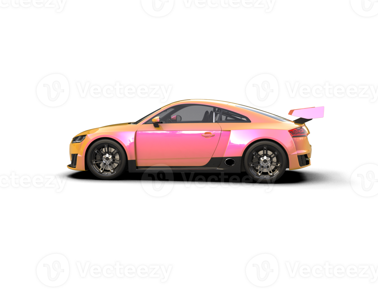 Realistic sport car isolated on background. 3d rendering - illustration png