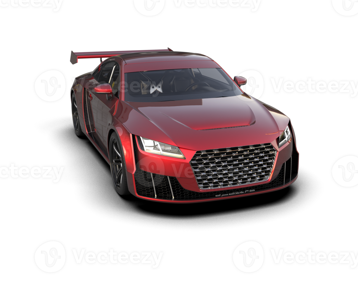 Realistic sport car isolated on background. 3d rendering - illustration png