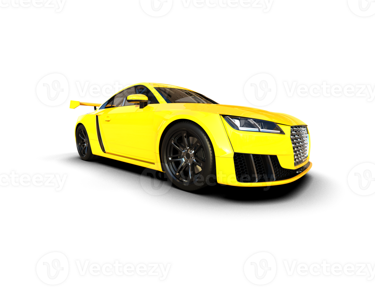 Realistic sport car isolated on background. 3d rendering - illustration png