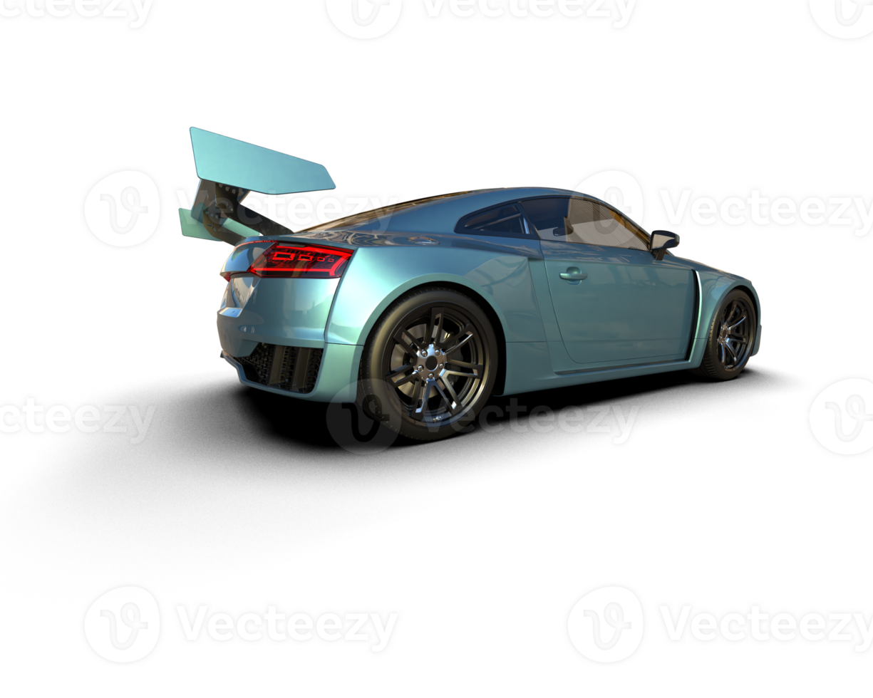 Realistic sport car isolated on background. 3d rendering - illustration png