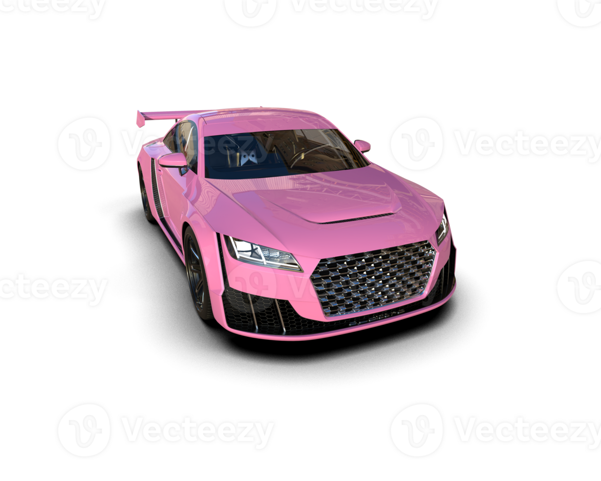 Realistic sport car isolated on background. 3d rendering - illustration png