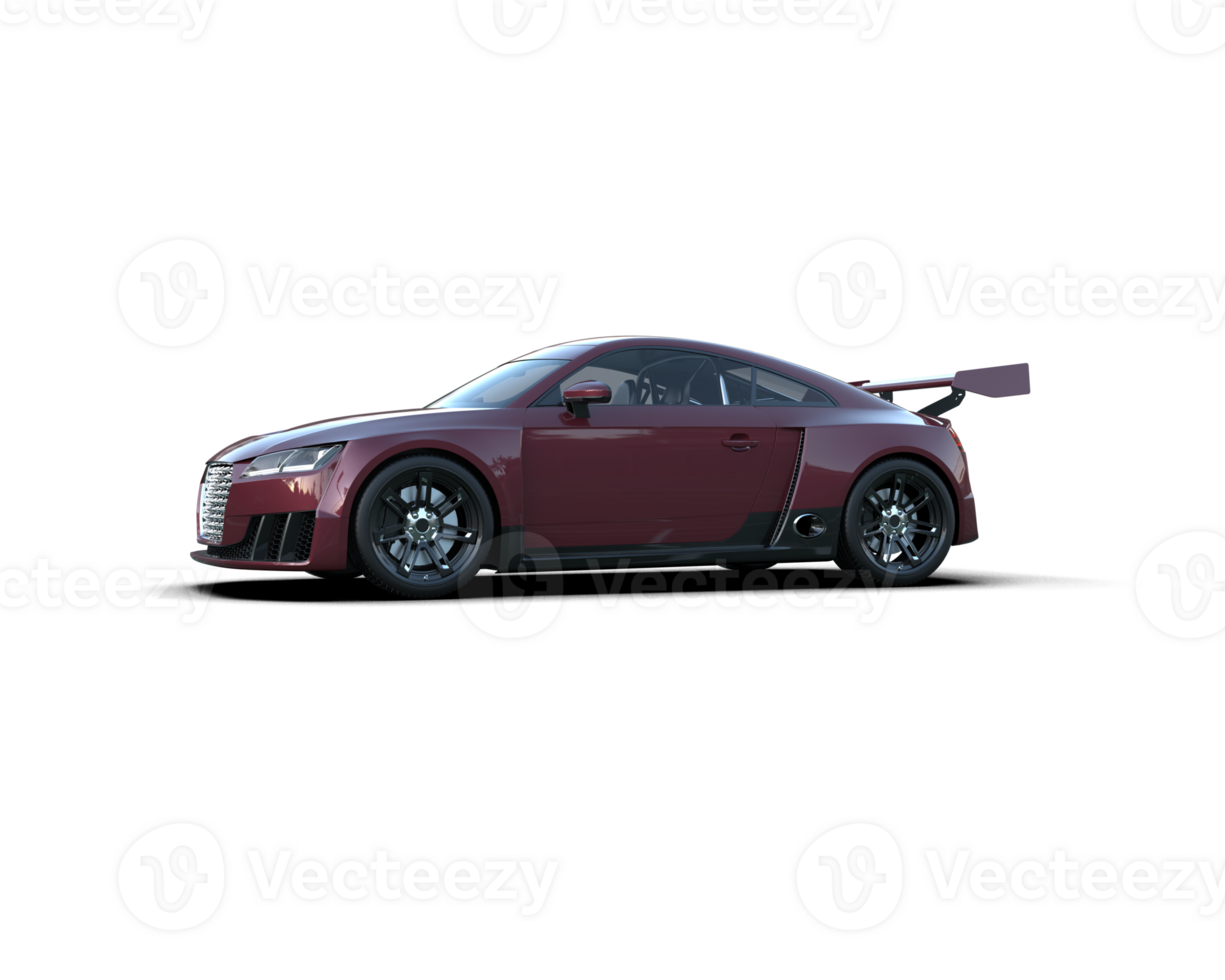 Realistic sport car isolated on background. 3d rendering - illustration png