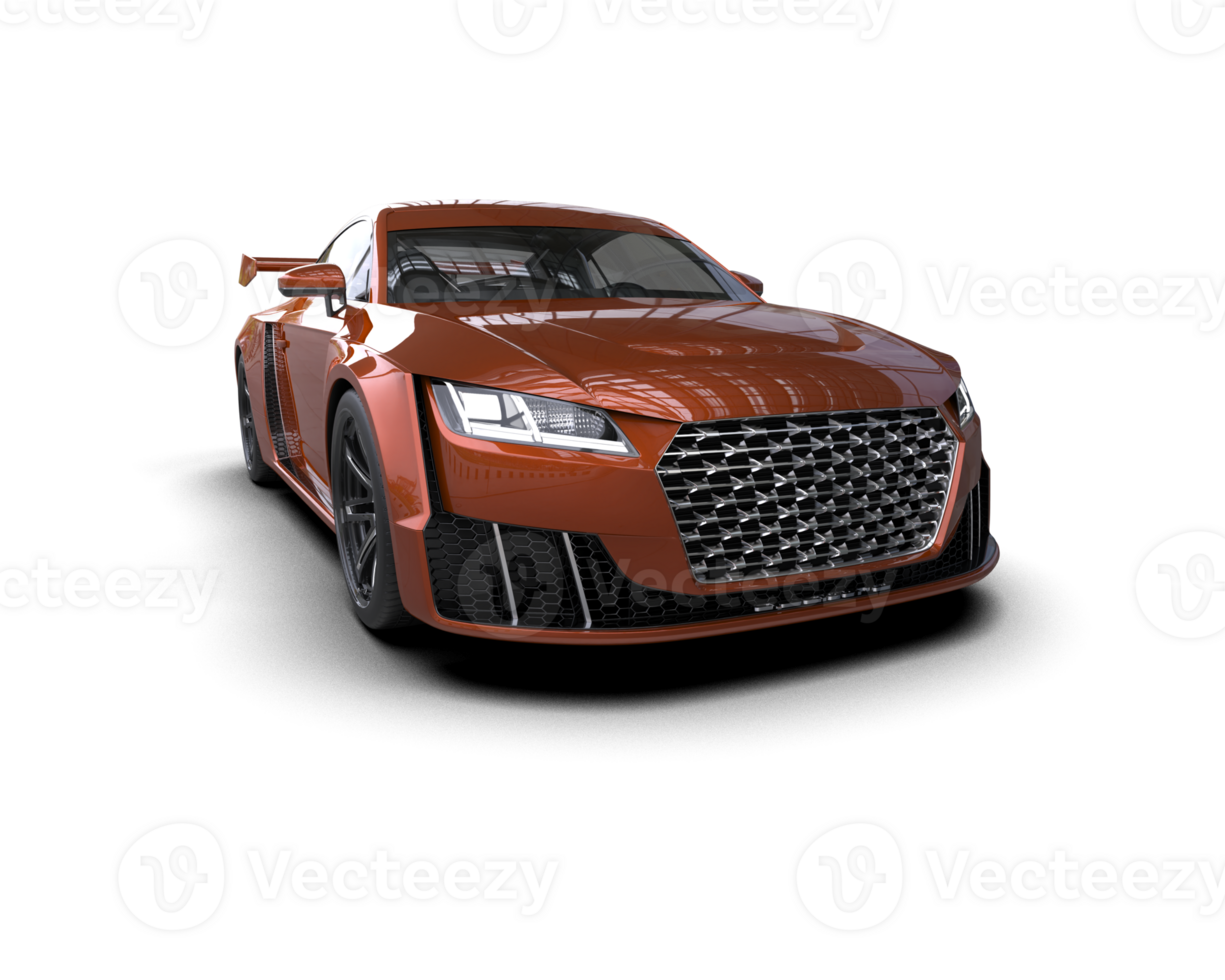 Realistic sport car isolated on background. 3d rendering - illustration png