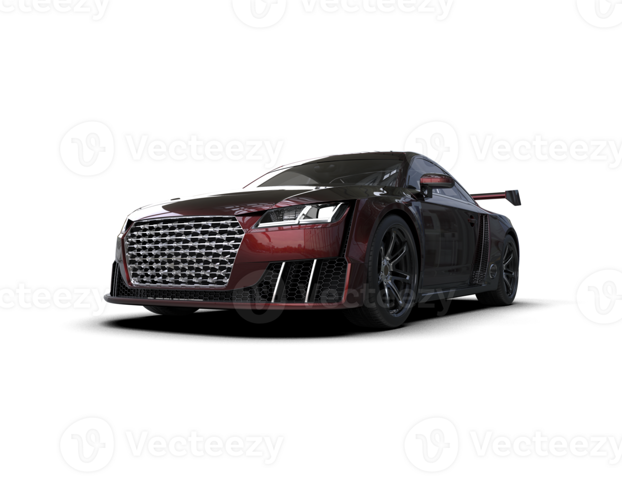Realistic sport car isolated on background. 3d rendering - illustration png