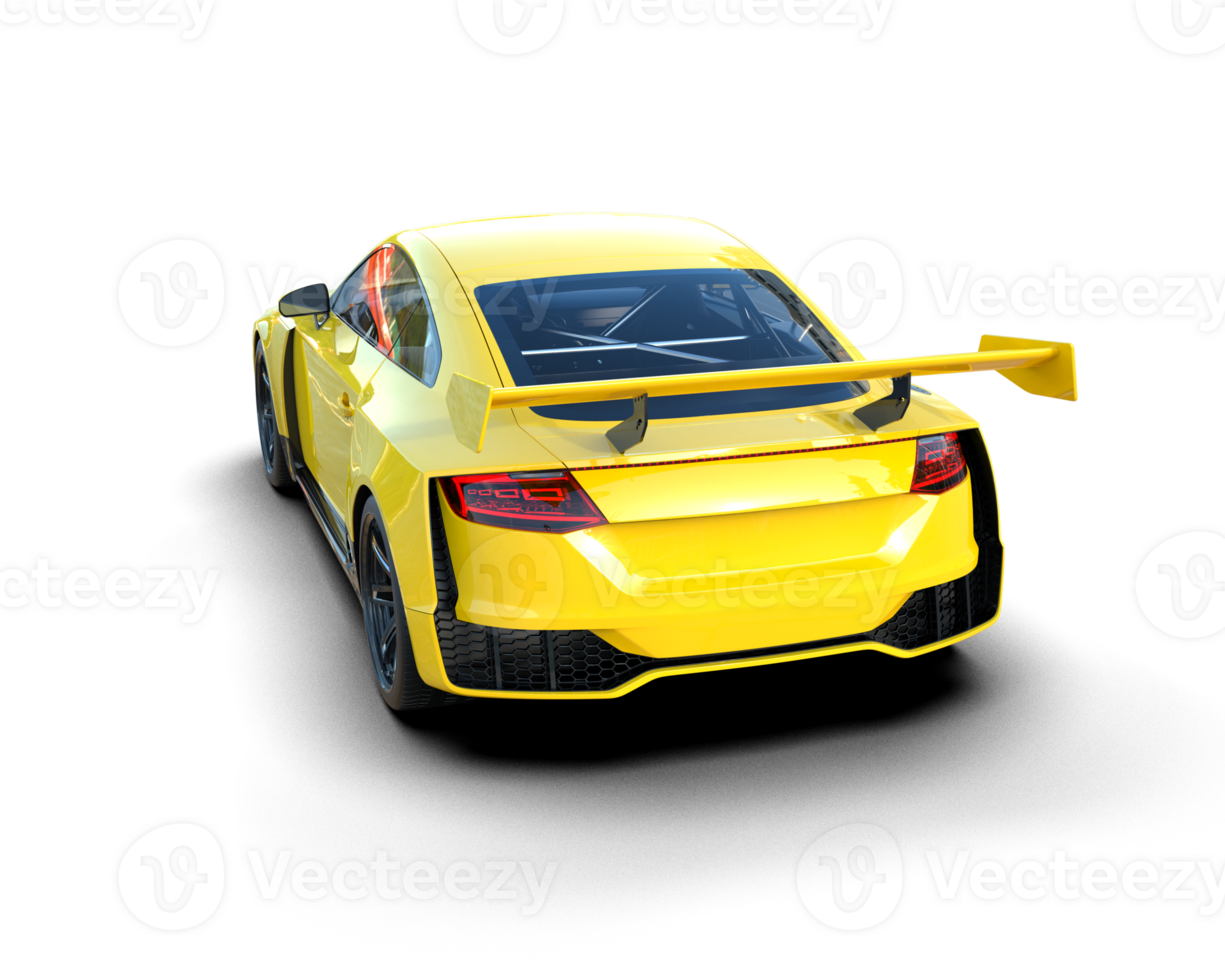 Realistic sport car isolated on background. 3d rendering - illustration png