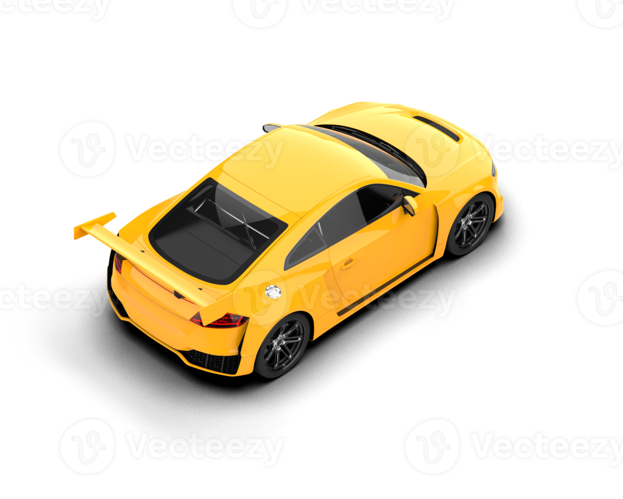 Realistic sport car isolated on background. 3d rendering - illustration png